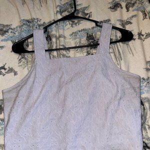 Baby Blue Wallflower Crop top